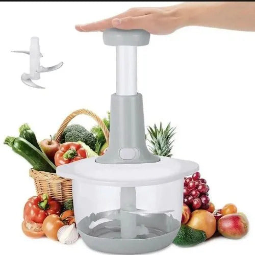 Hand Pat Food Processor / Hand Push Chopper Machine Food Processor Vegetable Chopper 1500ml & 2000ml Capacity (random Color)